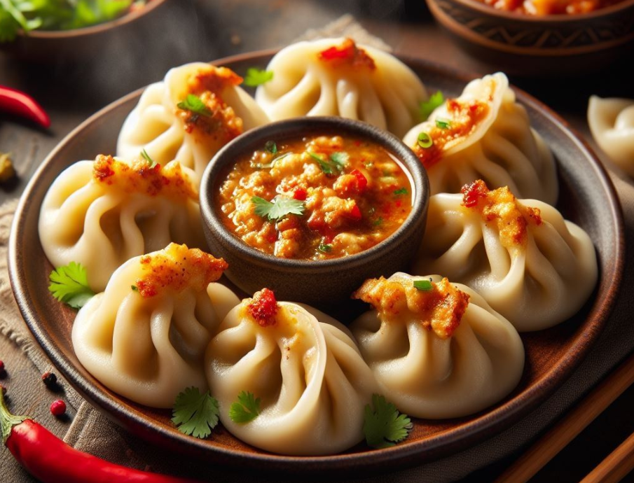 Chicken steam momo